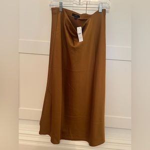 J.Crew Golden Midi Silk Skirt